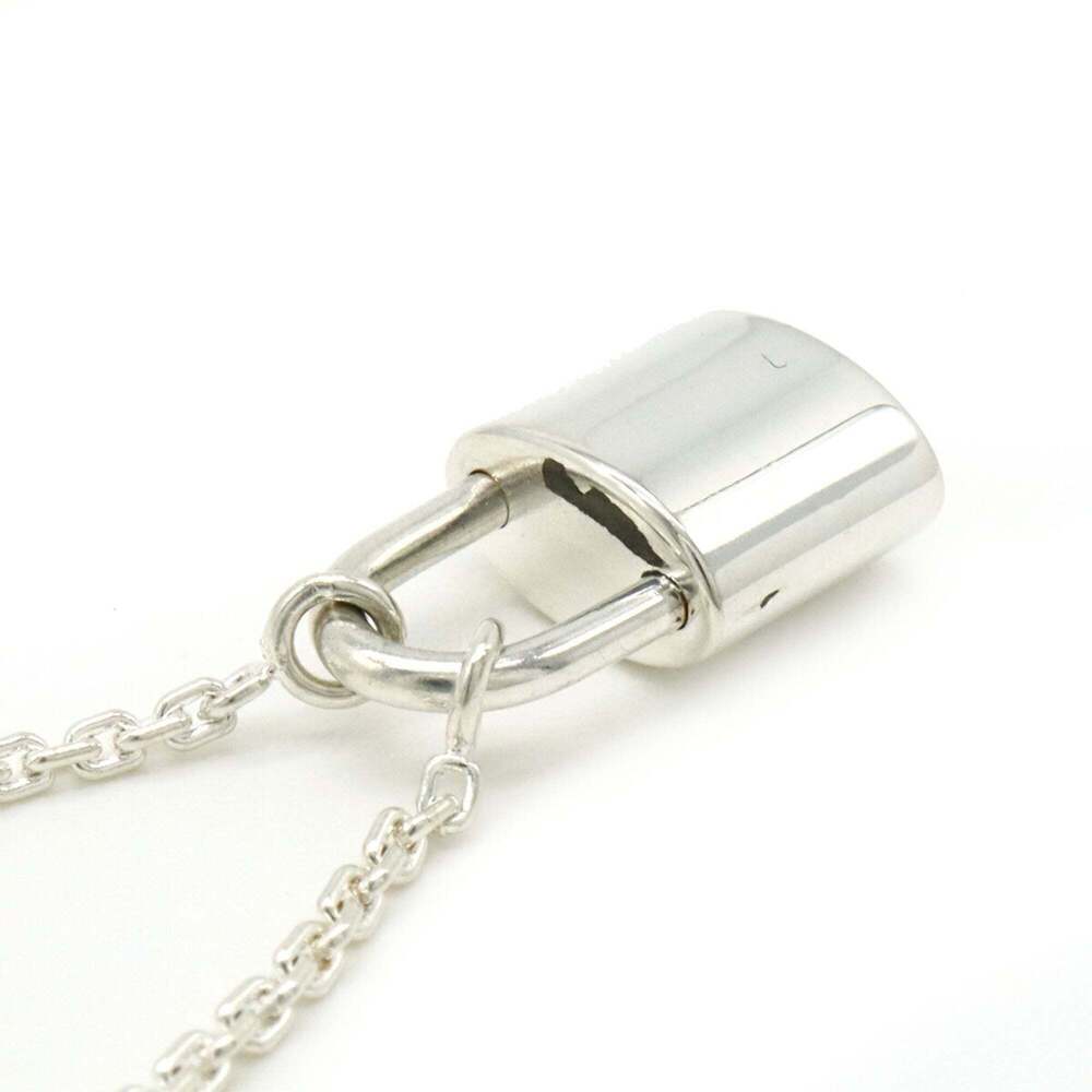 LOUIS VUITTON Silver Lockit Necklace - Picture 5 of 7